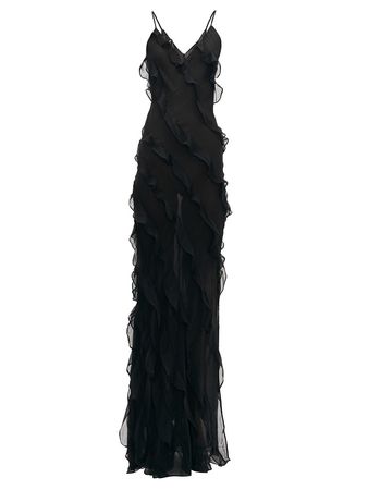 'long black dress'