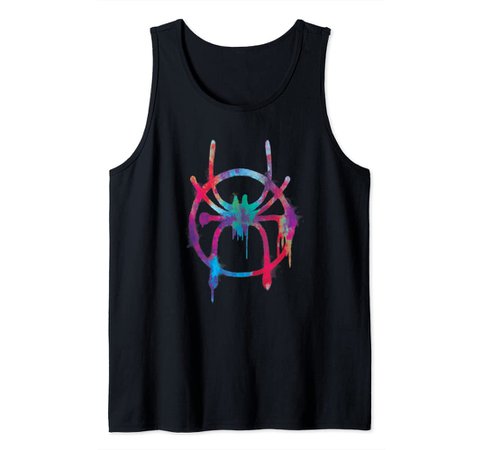 Amazon.com: Marvel Spider-Man Into the Spider-Verse Rainbow Icon Tank Top : Clothing, Shoes & Jewelry