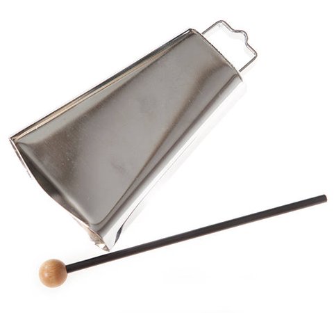 cow bell silver instrument