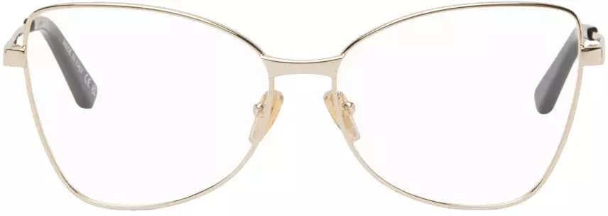 Balenciaga: Gold Butterfly Glasses | SSENSE