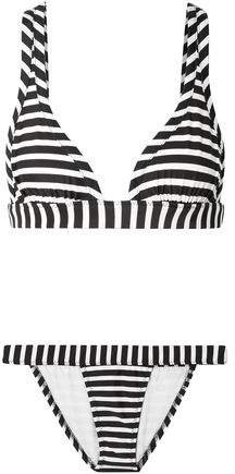 Banded Striped Triangle Bikini
