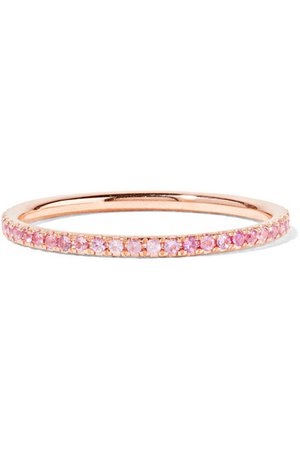 Ileana Makri | Thread 18-karat rose gold sapphire ring | NET-A-PORTER.COM