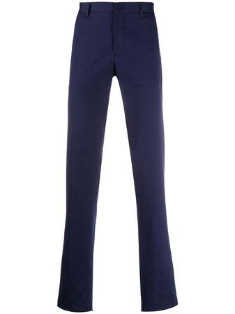 Etro Slim-Fit Pleated Detail Tailored Trousers 1P4081216 Blue | Farfetch