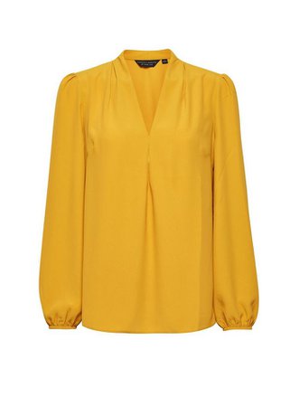 Yellow Vienna Long Sleeve Top | Dorothy Perkins
