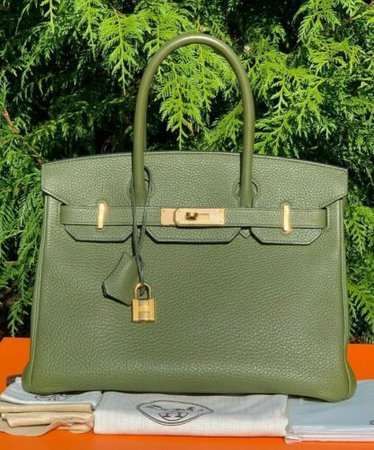 Hermes HERMES BIRKIN Bag 30cm TOGO Leather *CANOPEE* Perfect Green