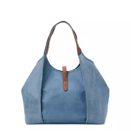 Time and Tru Women's Avery Tote Handbag Blue - Walmart.com