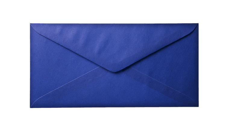 aesthetic paper mail blue png