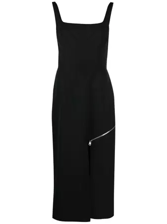 Alexander McQueen zip-embellished midi dress