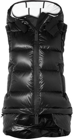 TEMPLA - Nano Hooded Tech-jersey And Quilted Shell Down Gilet - Black