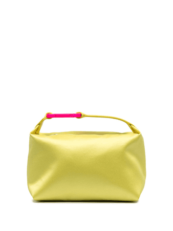 EÉRA Moonbag Satin Top Handle Bag In Yellow