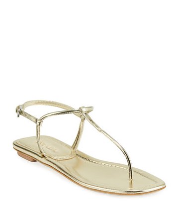 Ankle Strap Flat Heel Sandal | Neiman Marcus
