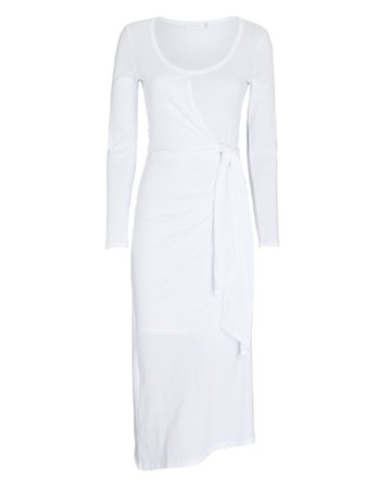 Jonathan Simkhai Willow Jersey Tie-Waist Midi dress | INTERMIX®