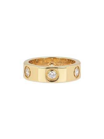 Cartier pre-owned 18k Yellow Gold Diamond Love Ring - Farfetch