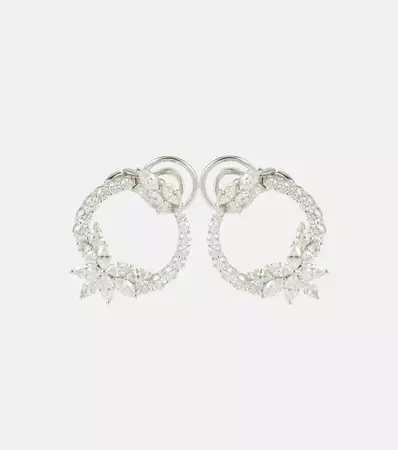 Yeprem - 18kt white gold earring with diamonds | Mytheresa
