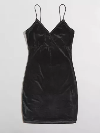 Solid Velvet Bodycon Dress | SHEIN