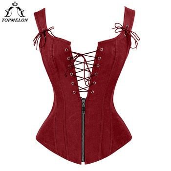 Red burgundy corset top