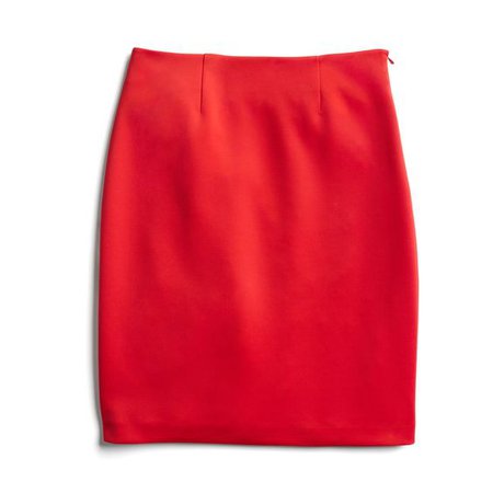 Red Mini Pencil Skirt
