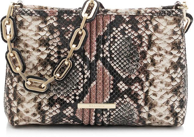 Mod Lorelei Snake Embossed Leather Shoulder Bag