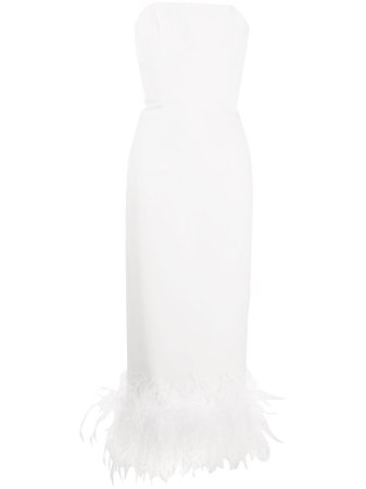 16Arlington Minelli Feather Trim Corset Dress Ss20 | Farfetch.com