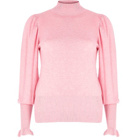 Pink turtle neck long sleeve sweater - Sweaters - Knitwear - women