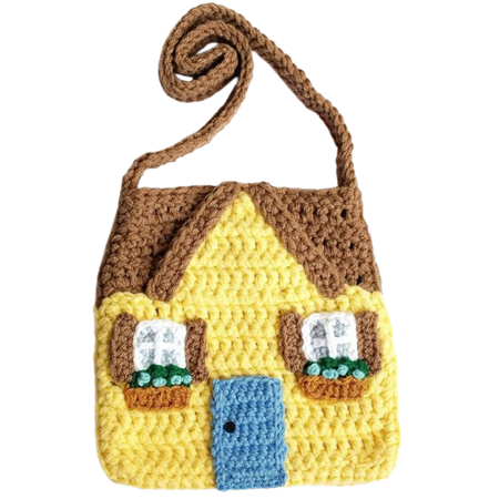 Yellow Cozy Cottage Crochet Purse // MilliesCrochetHouse