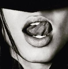 open mouth lip bite tongue
