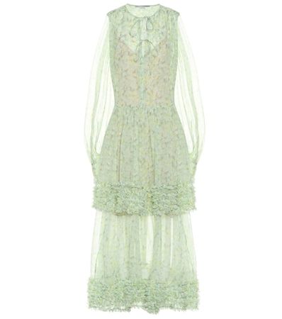 Agar floral silk maxi dress