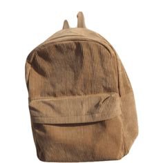 Corduroy Backpack (47 AUD) ❤ liked on Polyvore featuring bags, backpacks, brown backpack, day pack backpack, brown bag, rucksack bag and corduroy backpack