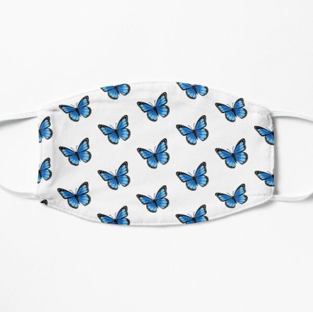 blue butterfly face mask