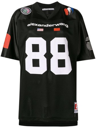 alexander wang black T-shirt oversized 88 top
