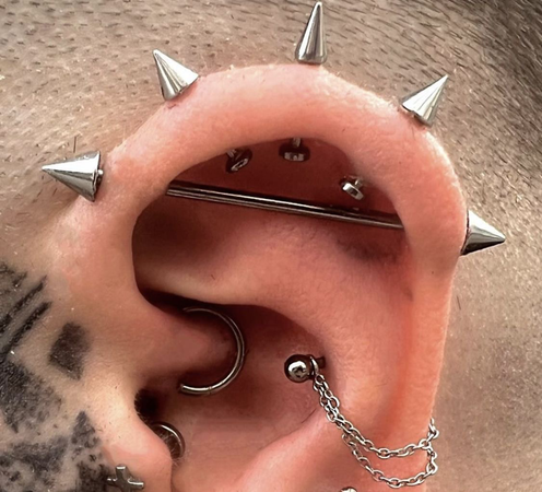 punk ear piercings