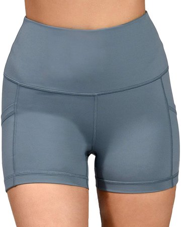 biker shorts yogalicious 5" slate blue grey