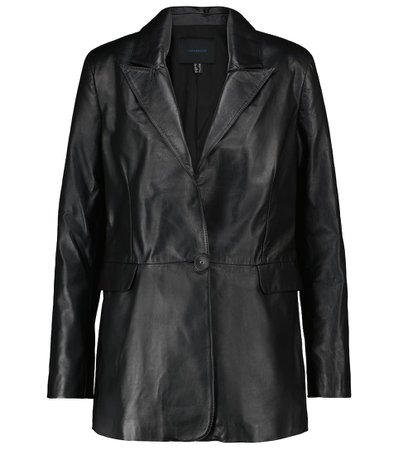 Costarellos leather blazer