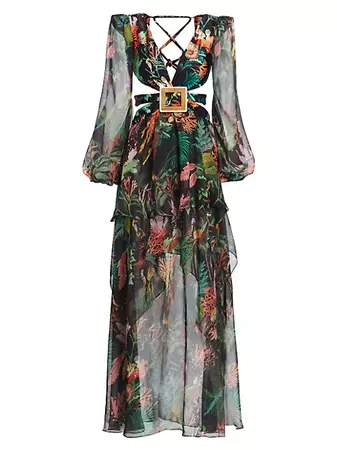 Shop PatBO Oasis Long-Sleeve Cutout Dress | Saks Fifth Avenue