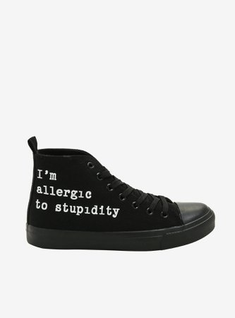 Allergic To Stupidity Hi-Top Sneakers
