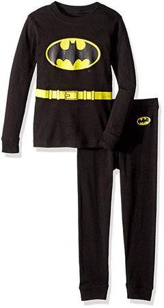 AmazonSmile: DC Comics Little Boy's Batman Costume Pajama Set Sleepwear, Black, 6: Clothing