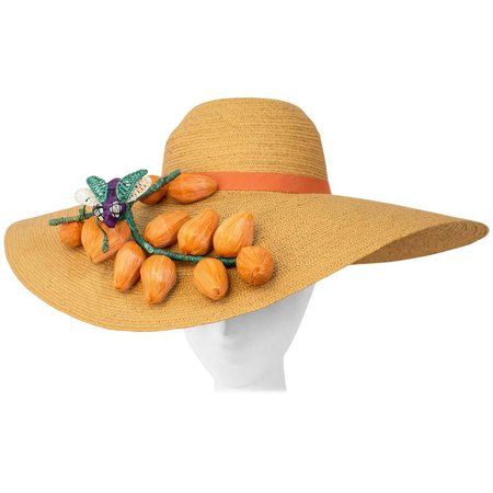 fruit embellished straw hat - Google Search