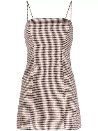 Reformation Tovianna plaid-print Mini Dress - Farfetch