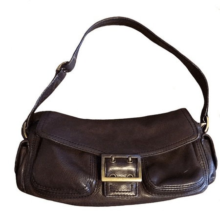 leather buckle bag