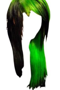 green emo hair