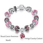 50 Shades of Pink Pandora Inspired Bracelet - Charm Bracelet – Vintage Country Couture