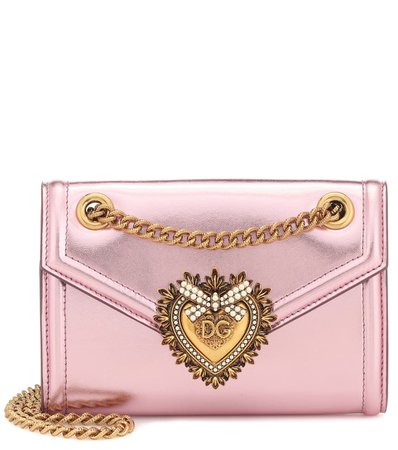 Dolce & Gabbana - Devotion Mini leather shoulder bag | Mytheresa