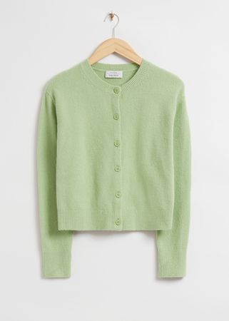 Button Up Knit Cardigan - List Green - & Other Stories WW