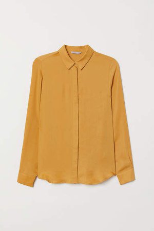 Long-sleeved Blouse - Yellow
