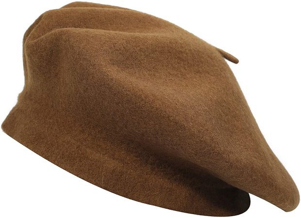 ZLYC Wool Beret Hat Classic Solid Color French Beret for Women Brown at Amazon Women’s Clothing store