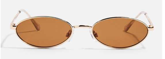topshop slender metal gold sunglasses