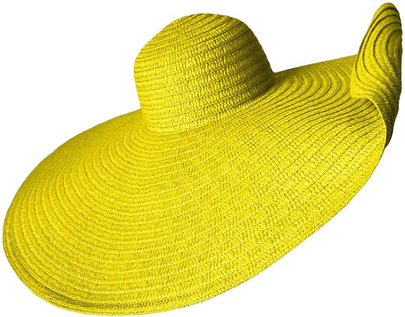 Women Big Beach Hats with Sunscreen Summer Wide Brim Sun Protection Straw Hat Oversized Sun Hat (A-Yellow) at Amazon Women’s Clothing store