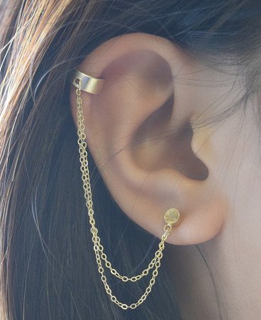 chain cuff earring