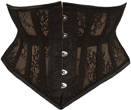 *clipped by @luci-her* Orchard Corset CS-201 Underbust Black Lace Mesh Weave - size 22 at Amazon Women’s Clothing store
