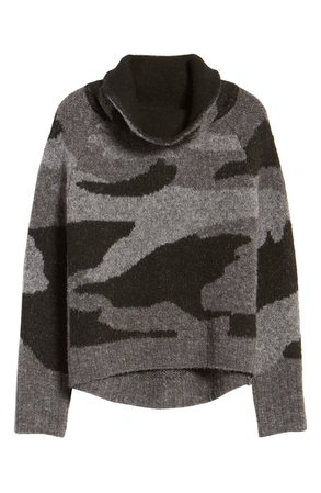 RD Style Camo Print Cowl Neck Sweater | Nordstrom